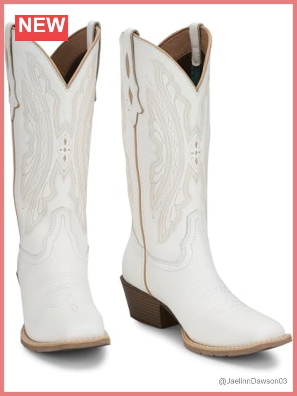 Leather Western Work Boot Square Toe Pull-On Non-Slip Sole